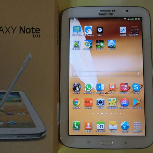 95% 新一手極小用無花無損，行貨Samsung 8" Galaxy LTE 4G Note 8有筆，GT-N5120有...