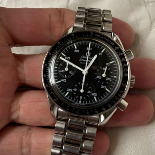 Omega Speedmaster reduce automatic chronograph 水晶膠面全原裝有 warranty card...