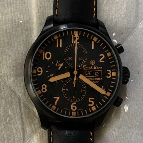 大橙PVD black 46mm swiss made limited 250pcs automatic chronograph brand new