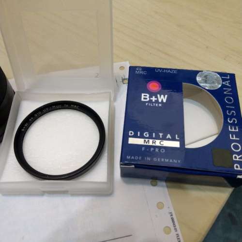 B+W F-PRO UV-Haze MRC 49mm抗UV濾鏡 多層鍍膜 95% New 有盒