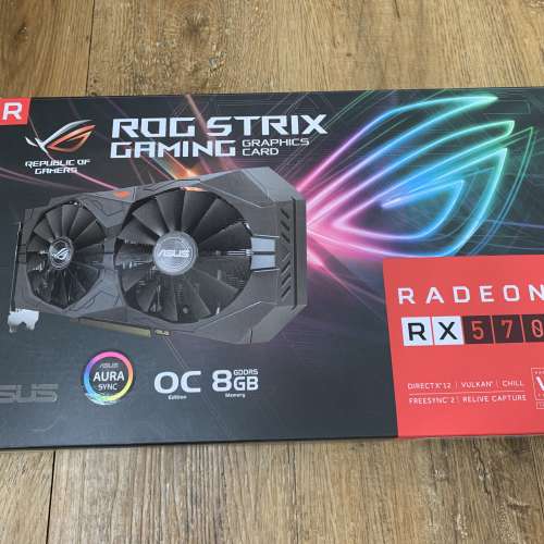 Asus ROG Strix RX570 8Gb ddr5 ( 三年保 ）只買兩日