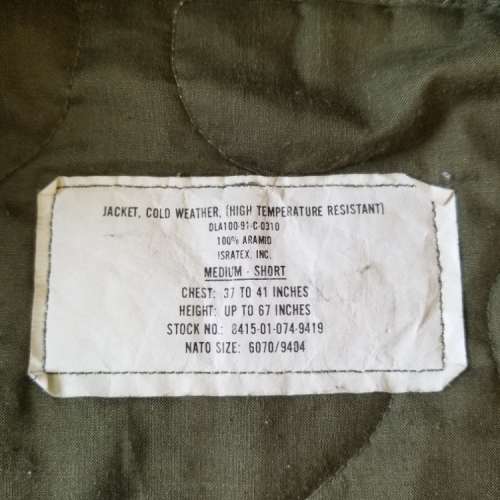 美軍美國空軍及坦克車部隊專用 外套 軍綠色 真品