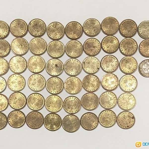 英女皇伍仙硬幣77個（1960-78）