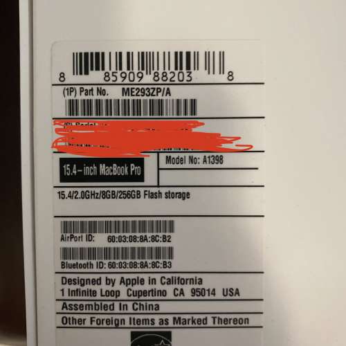 Apple MacBook Pro 15” Retina ME293ZP/A