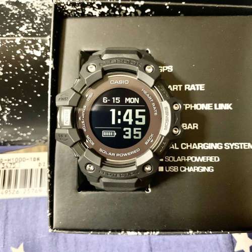 99%New 行貨 Casio G-Shock GBD-H1000-1 黑色運動手錶