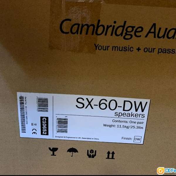 99.99%新，Cambridge Audio SX-60書架喇叭，全新一樣，未用過