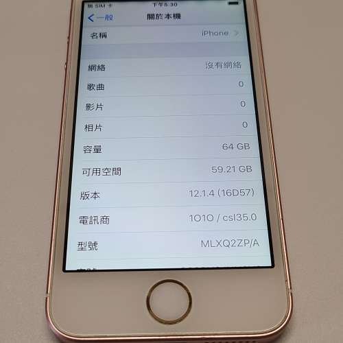 iPhone SE 64g 玫瑰金 電池健康度81 90%new SE 一代 1st gen 2234