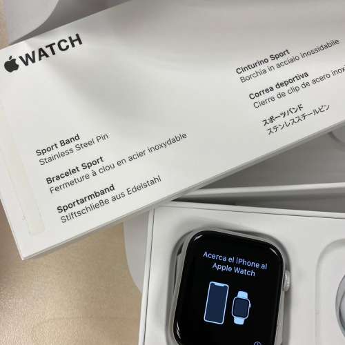 9成8新 Apple Watch 5 44mm Silver W/White Sport Band(VD2) (MWVD2LL, A2093)