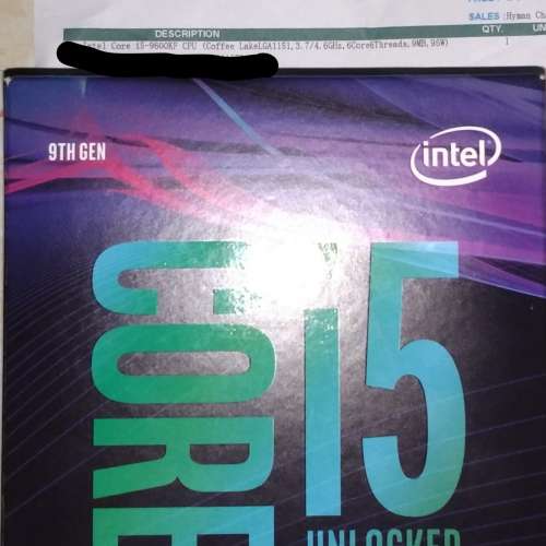 盒裝Intel 9600KF