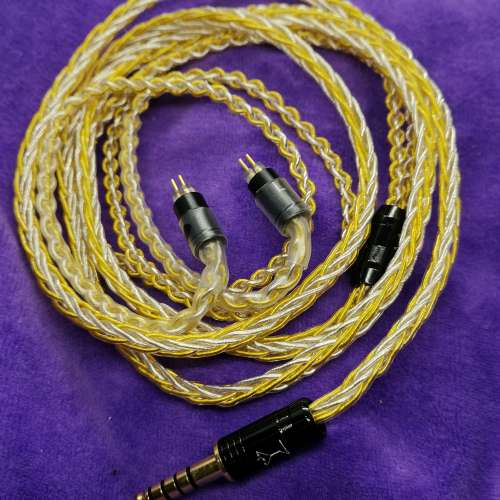 7N單晶銅鍍銀鍍金耳機線 升級線aaw QDC fender campfire westone Shure 2.5mm 3.5m...