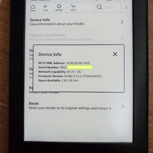 😎😎😎 二手 Amazon Kindle Paperwhite gen 6 (PW 第二代), 4GB, 3G+WiFi 版 😎😎😎