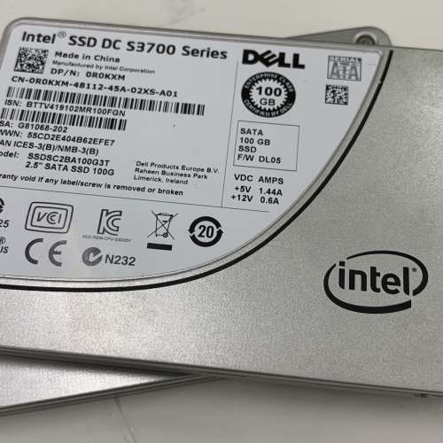 (2個) Intel SSD SATA S3700 100GB