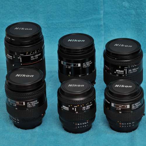 Nikon 35-135mm ; 28-85mm  ; 28-105mm; 24-50mm; 35-80mm; 35-70mm