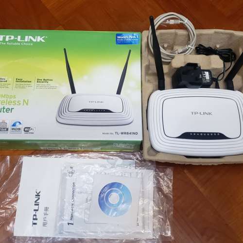 99%新 TP-Link TL-WR841ND 300Mbps 無線 WIFI N 路由器