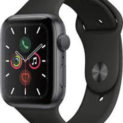 99.99 %新 Apple Watch Series 5 (GPS，44 mm) - 太空灰色鋁製錶殼，附黑色運動錶帶