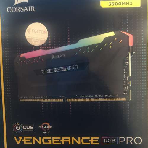 CORSAIR VENGEANCE RGB PRO 16GB (2 x 8GB) DDR4 DRAM 3600MHz