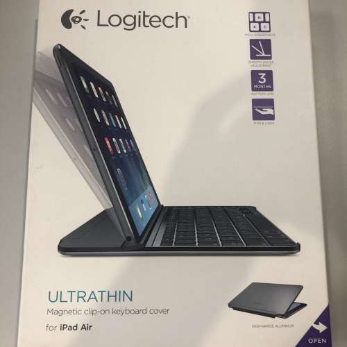 Logitech Ultratin Magnetic clip-on Keybroad for iPad Air