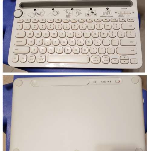 Logitech K480 keyboard, Bluetooth, white