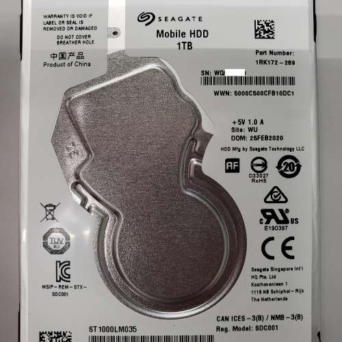 Seagate 1TB Mobile 2.5" SATA