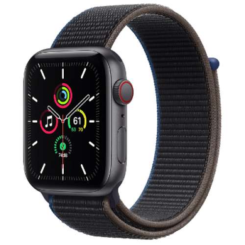 全新！ Apple Watch SE* 44mm GPS + Cell流動網絡 太空灰鋁金屬錶殻配上木炭色運動...