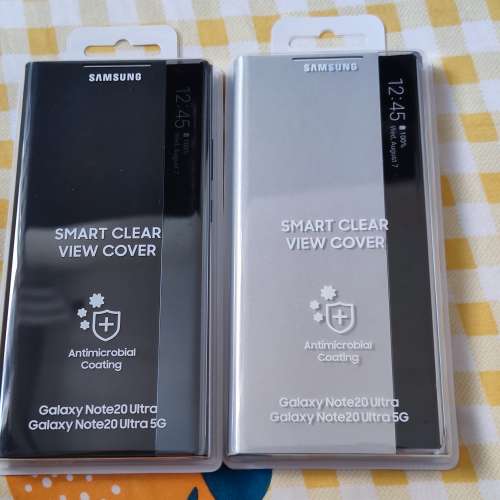 Samsung Note 20 Ultra 全透視感應皮套 銀色/黑色 全新未開封