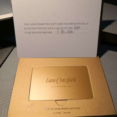 Lane Crawford HKD $6000 Gift Coupon 連卡佛 禮券