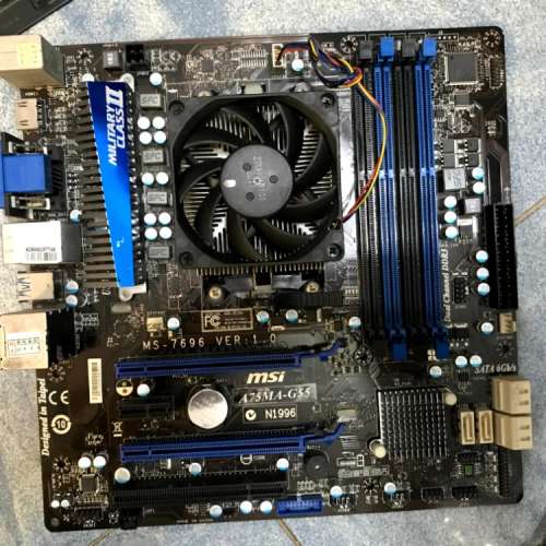 AMD X4 631 4核 CPU 連風扇 + MSI微星主機板 A75MA-G55 + GTR 380W火牛 + 外置USB ...