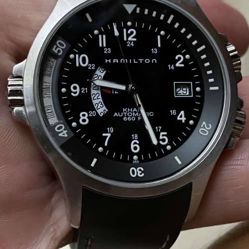 HAMILTION GMT world time with country 3 nos screw down crown screw back