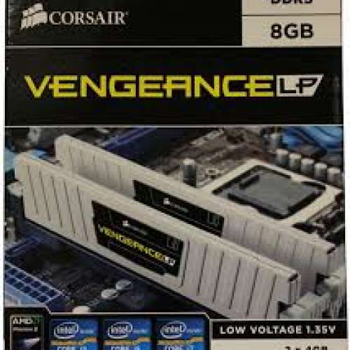 白色 Corsair Vengeance LP DDR3 1600 16GB套裝 (4X4GB)