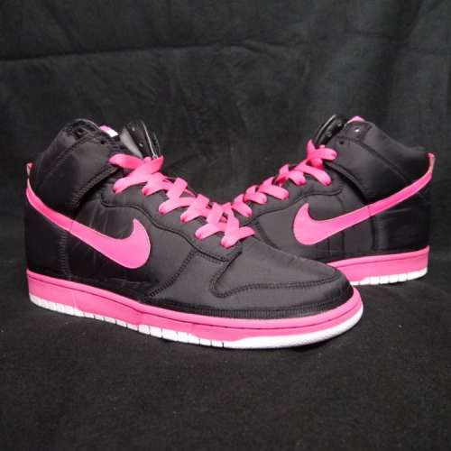 NIKE DUNK HIGH NYLON PINK BLACK US 11.5 PRO SB