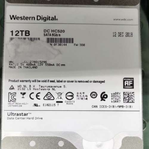 100% work WD/HGST 12TB 3.5 Sata HDD