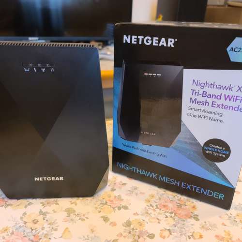 NETGEAR Nighthawk X6 EX7700 三頻 WiFi Mesh Extender 延伸路由器（AC2200）(99%New)