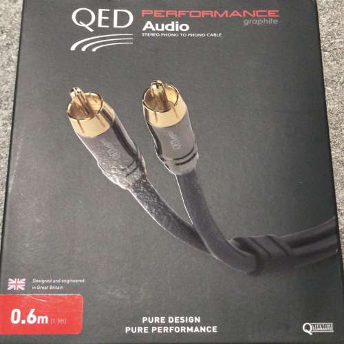 QED Performance Audio Cable (Graphite) Pair  Length: 0.6m, RCA TO RCA, RCA CABLE