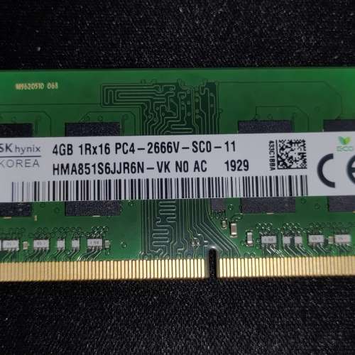 SKhynix 4GB DDR4 2666 Notebook Ram