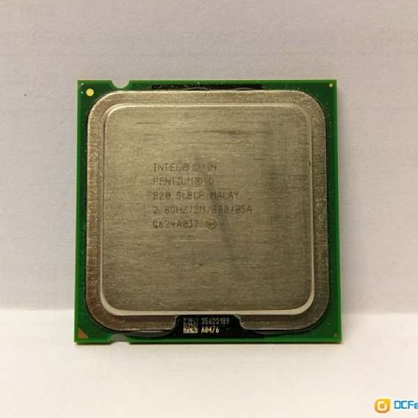 Intel Pentium D CPU 820 2M Cache, 2.80 GHz Socket 775, 800 MHz FSB