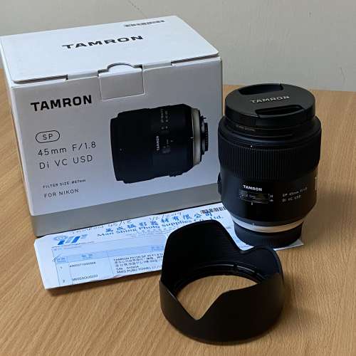 Tamron 45mm F1.8 SP VC (Warranty + B+W filter) - NIKON