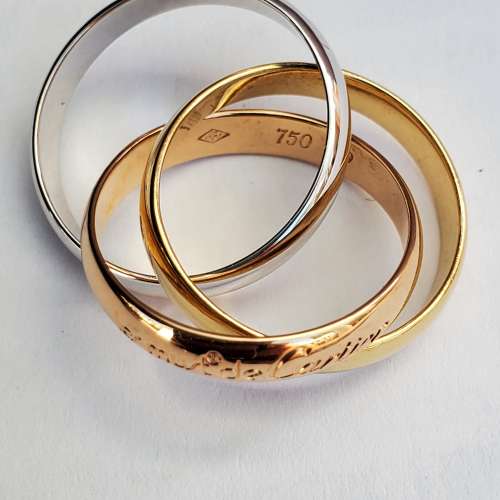 Cartier trinity ring (not love ring) 750 18K金 卡地亞 三色金（黃金、白金、紅金...