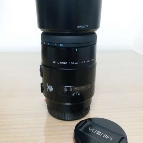 極新淨Minolta af 100mm f2.8 macro  (95%new)加接環可用於E mount