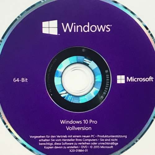 微軟原裝windows 10 專業版64BIT。