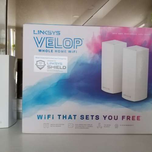 90% New Linksys Velop AC2200 Mesh WiFi 三頻 Router 1隻 (行貨3年保)