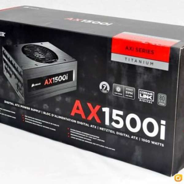 海盜船 Corsair AX1500i 1500W 全模組電腦火牛 頂級 80plus Titanium 保用10年 勝E...