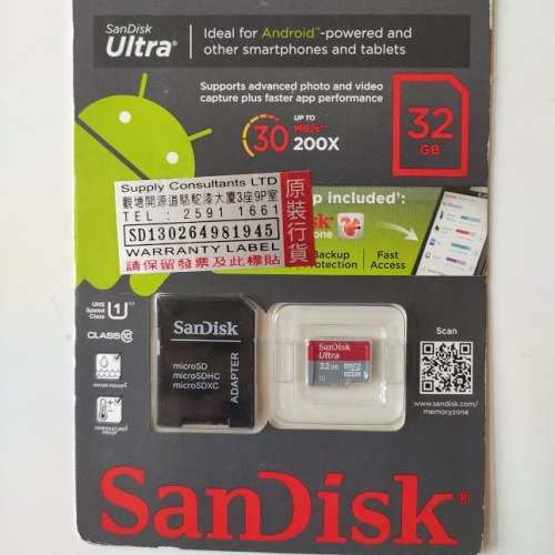 SanDisk 32GB Ultra MicroSD card SD card 大卡細卡