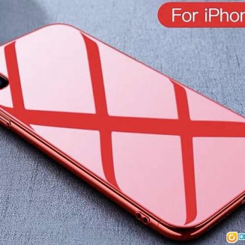 iPhone Case X/Xs 紅色三段式拆裝+電鍍邊玻璃殻！$100 2個！送全屏玻璃保護貼一張！