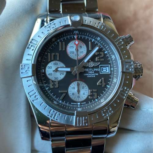 Breitling Super Avenger II Chronograph Grey Dial A13381 No rolex omega iwc