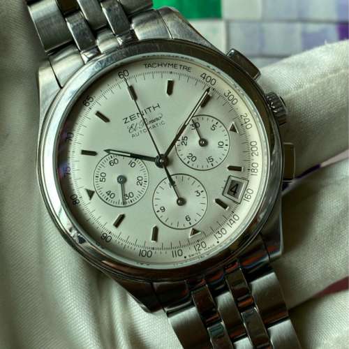 Zenith Class Sport El Primero Chronograph Date Silver Dial no rolex iwc omega