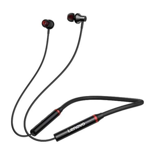 联想（Lenovo） 蓝牙耳机 挂颈式耳机 音乐耳机运动跑步 通用苹果华为 HE05X 黑色