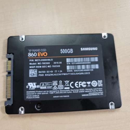 SAMSUNG 860EVO 500GB SSD