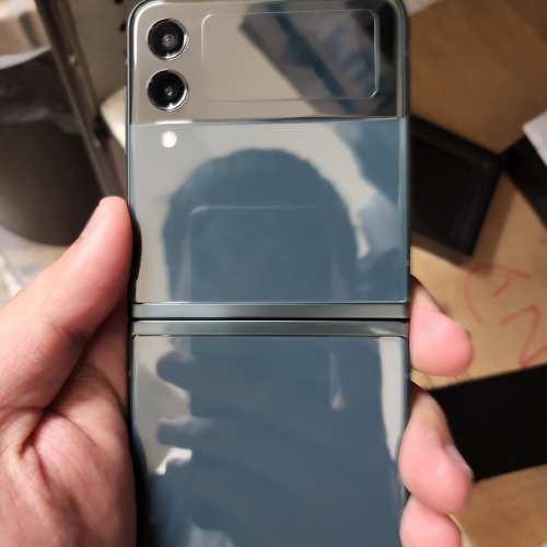 z flip 3 綠色 + 原裝保護套+副廠保護套
