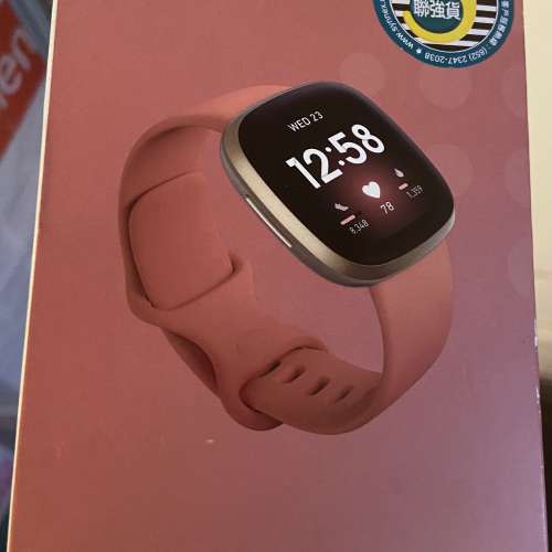 全新未開封Fitbit Versa 3粉金色智能手錶行貨