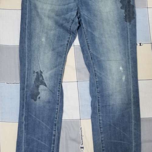 Calvin Klein Jeans Washed Denim Jeans 洗水牛仔褲, Size Waist 32 腰 Slouchy Sl...